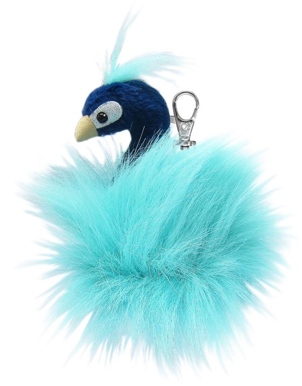 Soft Peacock Keychain 
