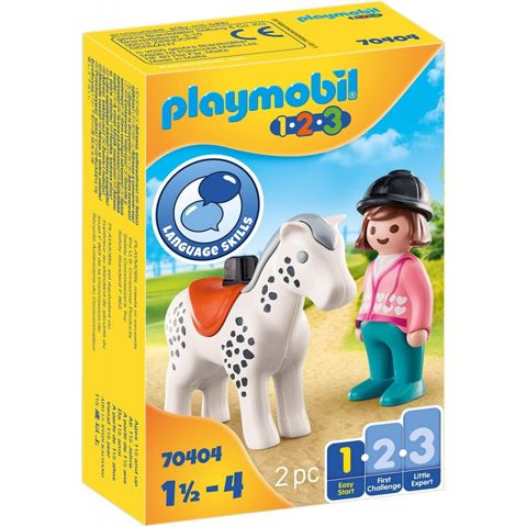 Playmobil 1.2.3 Αναβάτρια Με Άλογο 70404  / Playmobil   