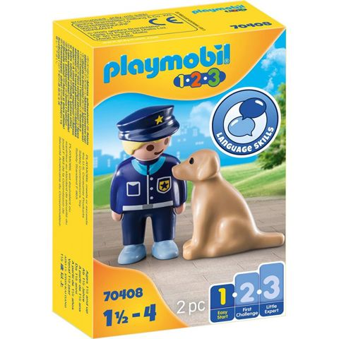 Playmobil 1.2.3 Αστυνομικός Με Εκπαιδευμένο Σκύλο 70408  / Playmobil   