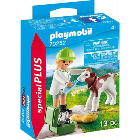 Playmobil Special Plus Vet With Calf Κτηνίατρος Με Μοσχαράκι 70252  / Playmobil   