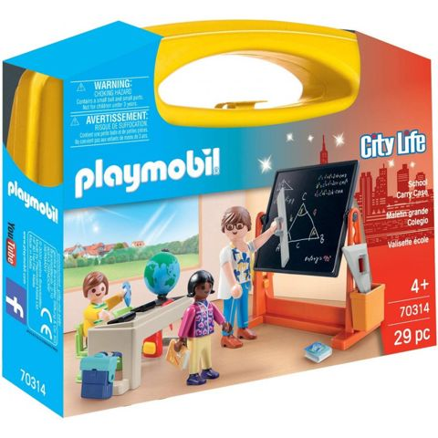 City Life School Carry Case Building Maxi Suitcase School Class  / Playmobil   