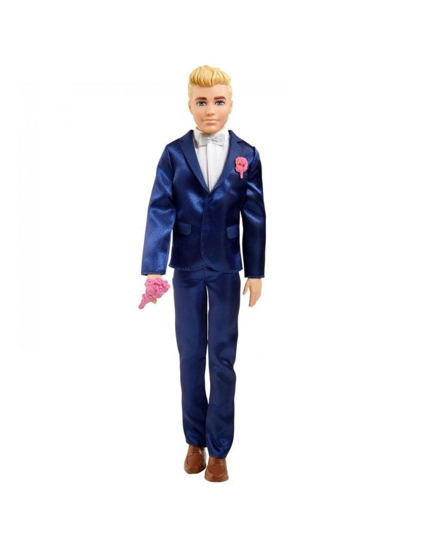 Fairytale Ken Prince Groom Doll Blonde Wearing Suit 