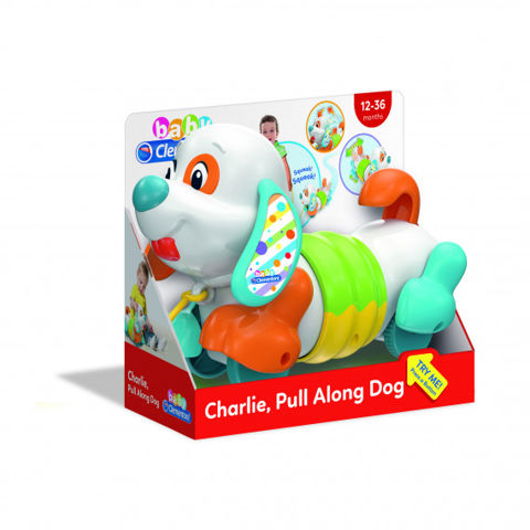 BABY TOY PULL ALONG CHARLIE DOG  / Fisher Price-WinFun-Clementoni-Playgo   