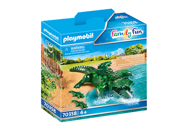 Αλιγάτορας με τα μωρά του 