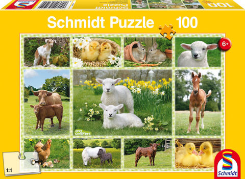 Παζλ 100 Κομμάτια Μωρά Ζώα Του Αγρόκτηματος Schmidt (56194)  /  Puzzles   