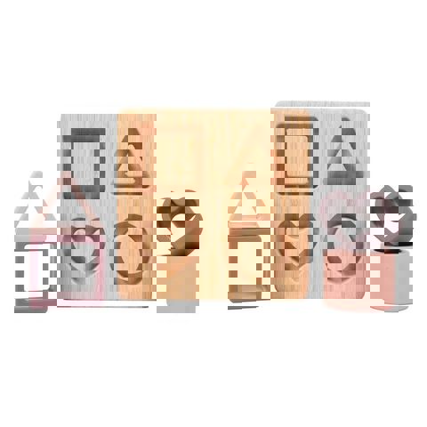 Bo Jungle B-Bamboo Silicone-Wooden Toy With Shapes Pink 6+M B.931000  / Wooden Toys   