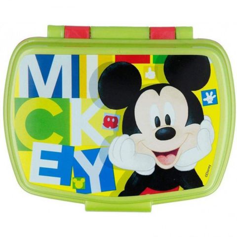 Mickey Plastic Food Container  / School Supplies   