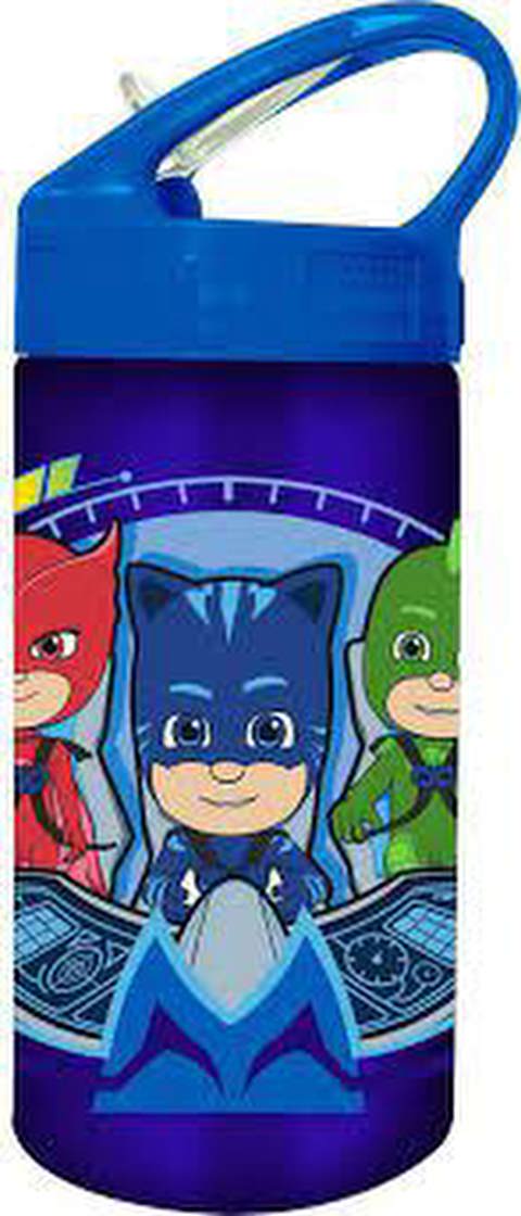 Παγούρι Αλουμινίου με Καλαμάκι PJ Masks Μπλε 500ml  / Παγουρίνα-Φαγητού   