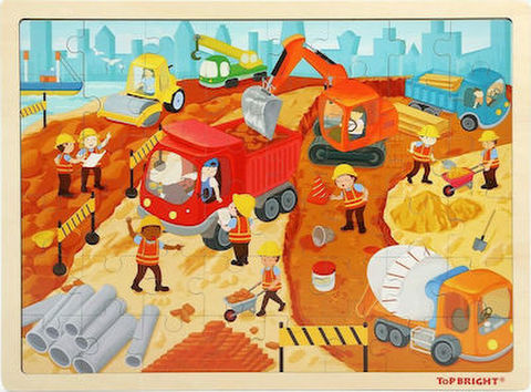 Buildig Site 48pcs Top Bright  / Wooden Toys   