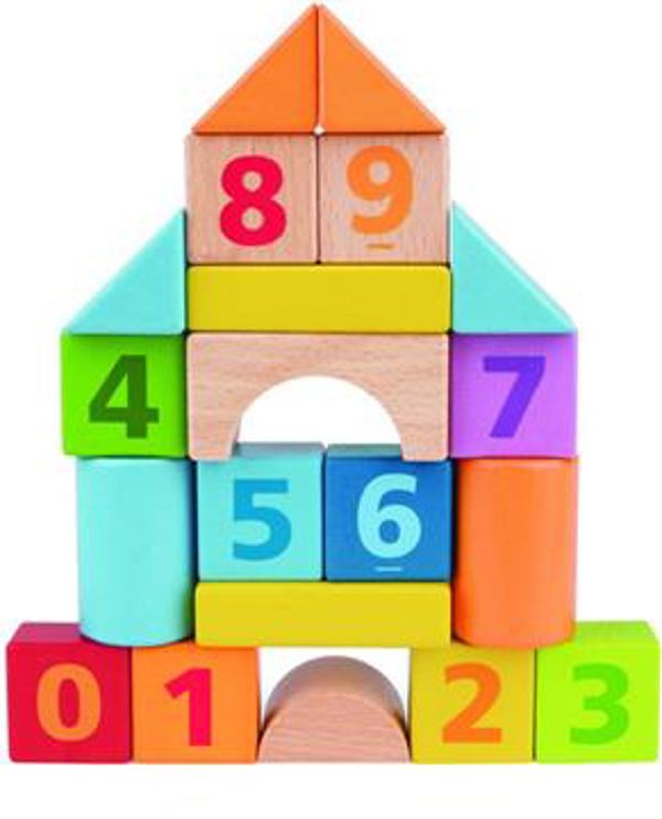 Wooden Bricks With Numbers - 20Pcs. 