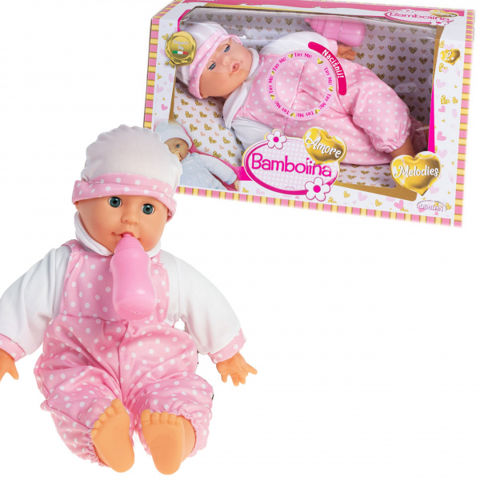 Bambolina Amore 36cm with Sounds and Accessories-BD1822  / Babies-Dolls   