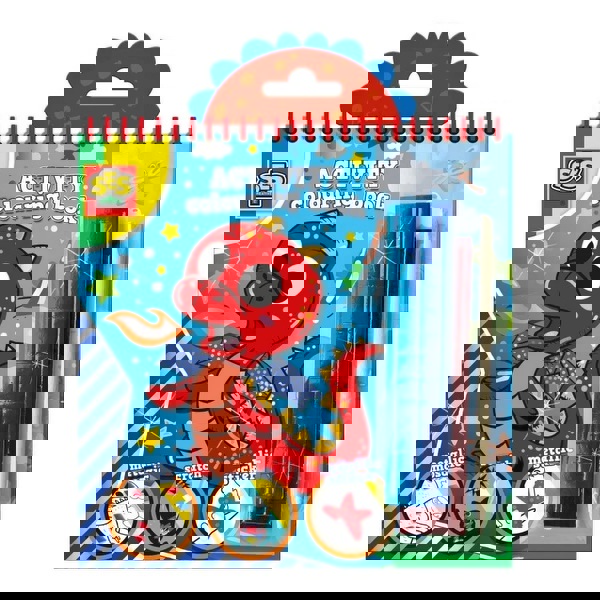 Βιβλίο Ζωγραφικής Με Μεταλλικά Αυτοκόλλητα - Activity Colouring Book - Metallic 3 In1 (SES-00115) 