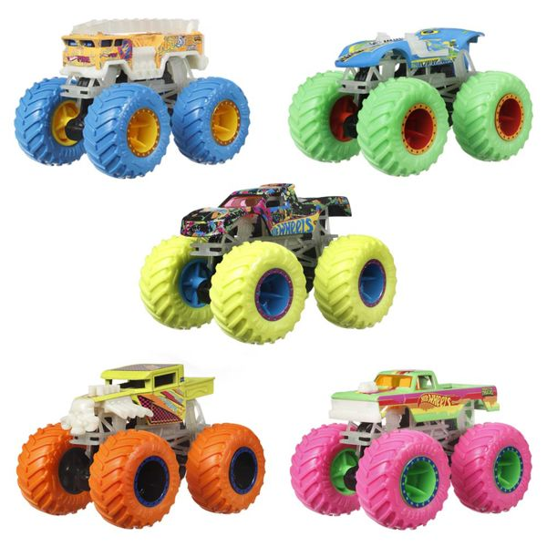 Mattel Hot Wheels Monster Trucks – Glow In The Dark – 5 Σχέδια (HCB50) 