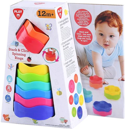 Playgo Pyramid Stack & Click Spinning Rings (2362)  / Fisher Price-WinFun-Clementoni-Playgo   