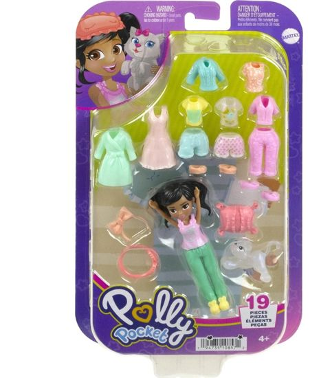 Mattel Polly Pocket - Νέα Κούκλα Με Μόδες Μεσαίο Pack (HKV88-HKV92)  / Κορίτσι   