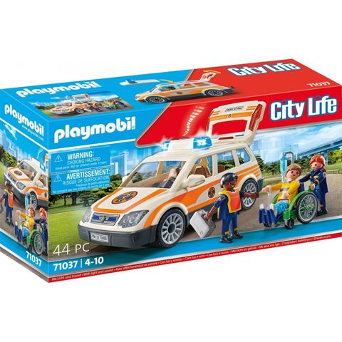 first aid vehicle with rescuers  / Playmobil   