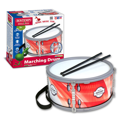 Bontempi Marching drum Τύμπανο με ιμάντα ώμου & μπαστούνια 502842  / Κορίτσι   