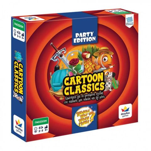 Tabletop Who Where When Why Party Edition Cartoon Classics (100814)  / Board Games- Educational   
