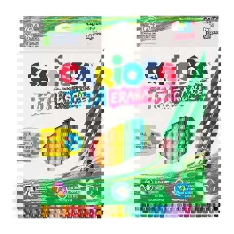 Carioca Tita Erasable Wood Paints With Eraser Set 24 Pcs.  / Colours   