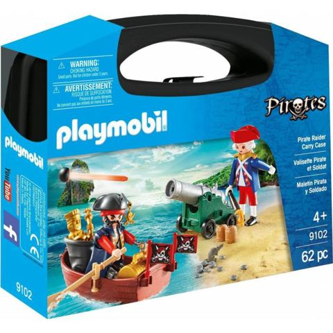 Playmobil 9102 Maxi Βαλιτσάκι Λιμενοφύλακας Με Κανόνι Και Πειρατής Σε Βάρκα  / Playmobil   