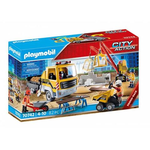 Playmobil City Life 70742 Εργοτάξιο Με Ανατρεπόμενο Φορτηγό  / Playmobil   