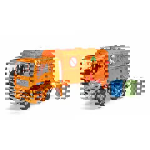 Bruder Απορριμματοφορο Man Πορτοκαλι 1:16  / Χωματουργικά-bruder-wader   