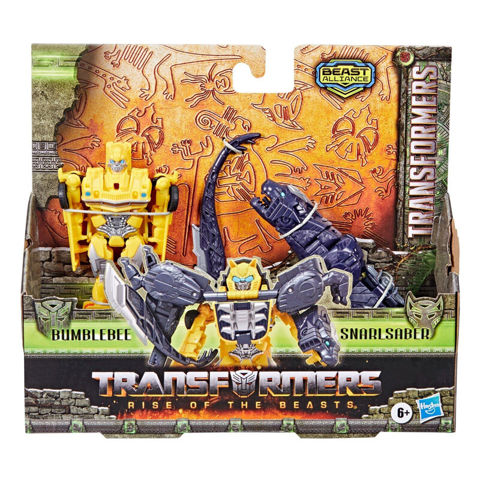 Hasbro Transformers Rise of the Beasts Alliance 2 Pack Bumblebee 12cm & Snarlsaber 18cm F4617  / Cars, motorcycle, trains   