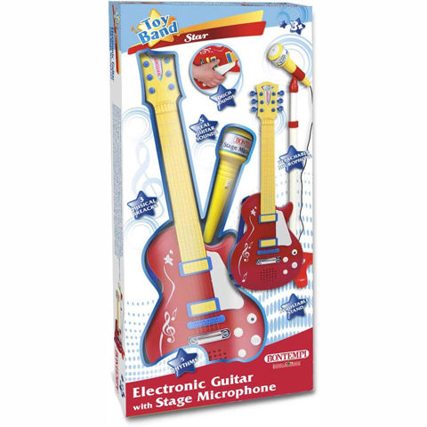 Bontempi Electronic Rock Guitar with Microphone 245831  / Musical Instruments   