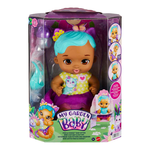 Mattel My Garden Baby - Cute Baby Kitten (blue hair) 30cm HHL22  / Babies-Dolls   