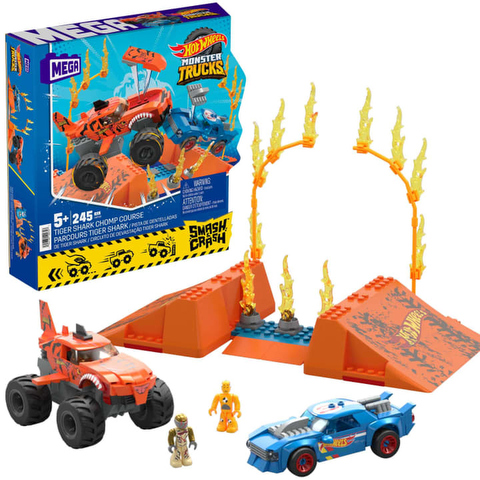 MEGA Hot Wheels® Smash n Crash Tiger Shark HKF88  / Bricks- Magnetics   