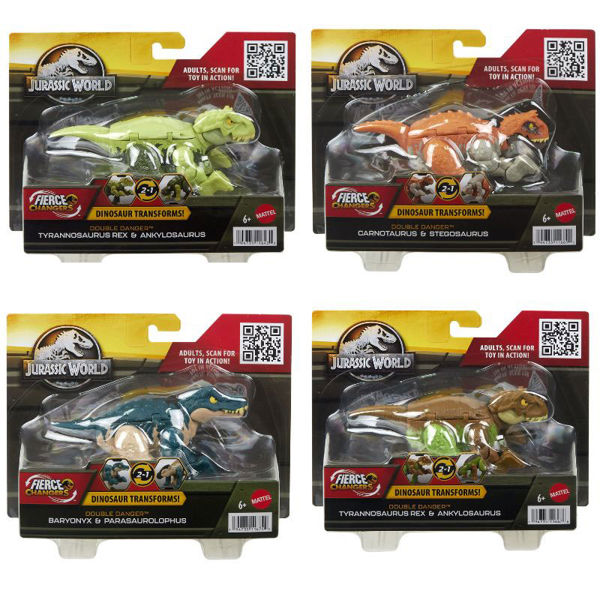Mattel Jurassic World Fierce Changers Δεινόσαυροι 2 σε 1 - Σχέδια HLP05 
