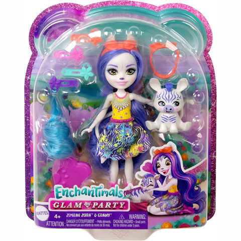 Mattel Enchantimals Glam Party Zebra  / Houses-Playsets-Polly Pocket   