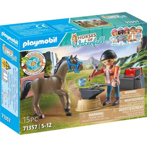 Playmobil Horses Of Waterfall Horseshoe Ben With Achilles Horse  / Playmobil   