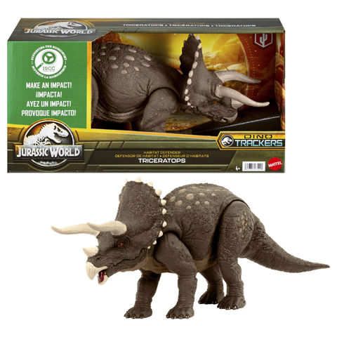 Mattel Jurassic World Δεινόσαυρος Triceratops από ανακυκλωμένο πλαστικό HPP88  / Αγόρι   