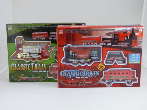 TRAIN WITH RAILS & 2 WAGONS (2 DESIGNS)   / Cars, motorcycle, trains   