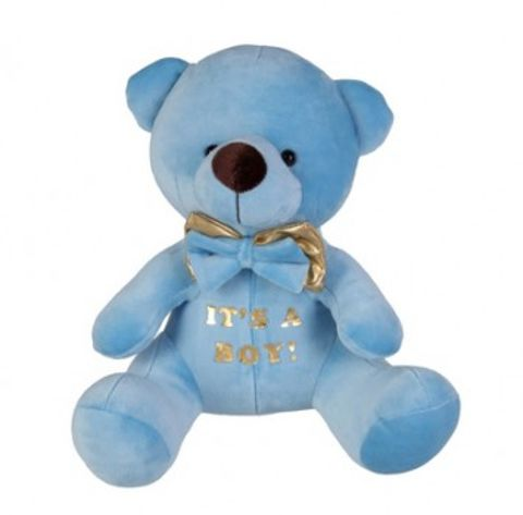 TEDDY 20CM BLUE VELVET GOLD It's a boy  / Plush Toys   