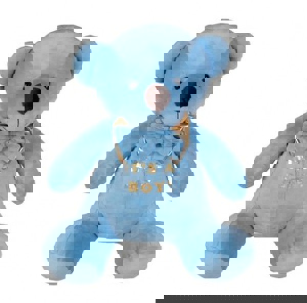 TEDDY 25CM BLUE VELVET GOLD 