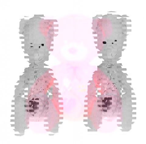 BENNY BEAR 70CM PINK HEARTS GOLD LETTERS  / Plush Toys   