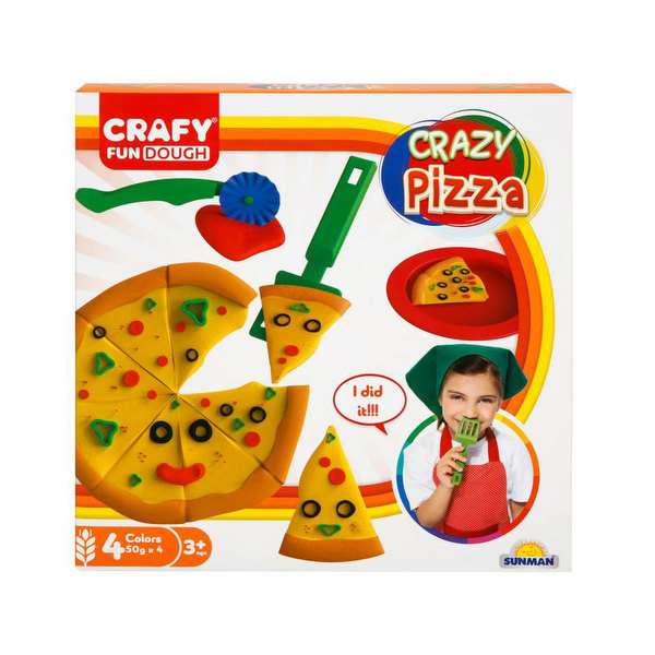 Sunman Crafy Fun Dough Παιδικό Σετ Πλαστελίνης Crazy Pizza 10 Pcs S01002012 