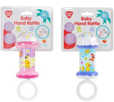 PlayGo I & T Baby Hand Rattle-2 Colors (1565)  / Fisher Price-WinFun-Clementoni-Playgo   