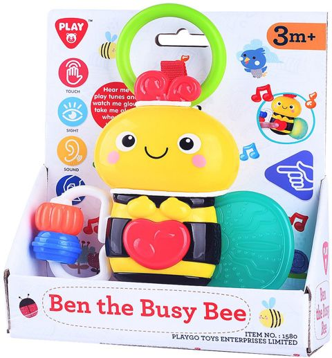 Playgo Ben The Busy Bee Rattle With Sound And Light (1580)  / Fisher Price-WinFun-Clementoni-Playgo   