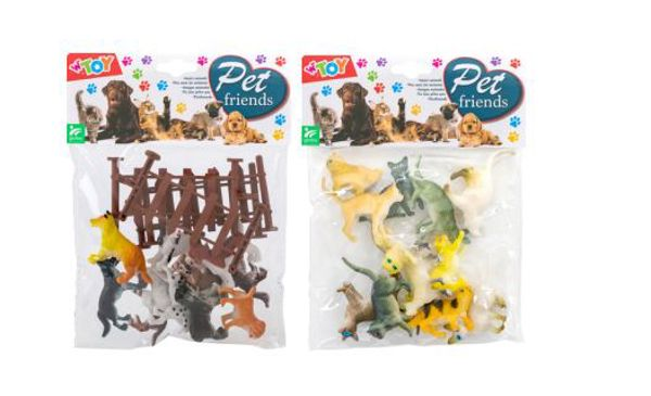 12 PCS ANIMALS DOGS AND CATS 2 ASS 
