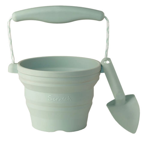 Scrunch Set Collapsible bucket with spade Sage Green  / Other Infants   