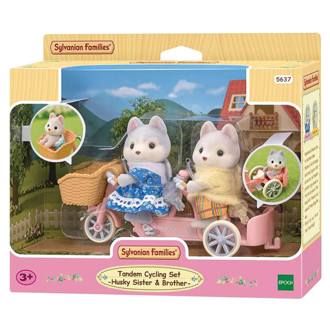  Sylvanian Families: Tandem Cycling Set -Husky Sister & Brother- 5637  / Kitchenware-Houseware   