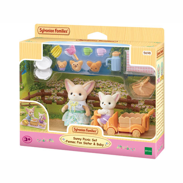  Sylvanian Families: Sunny Picnic Set -Fennec Fox Sister & Baby - 5698 