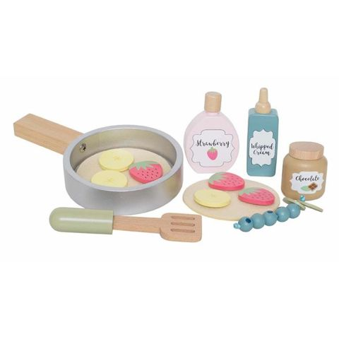 Jabadabado Wooden Pan and Ingredients for Pancakes Set – JB-W7188  / Other Infants   