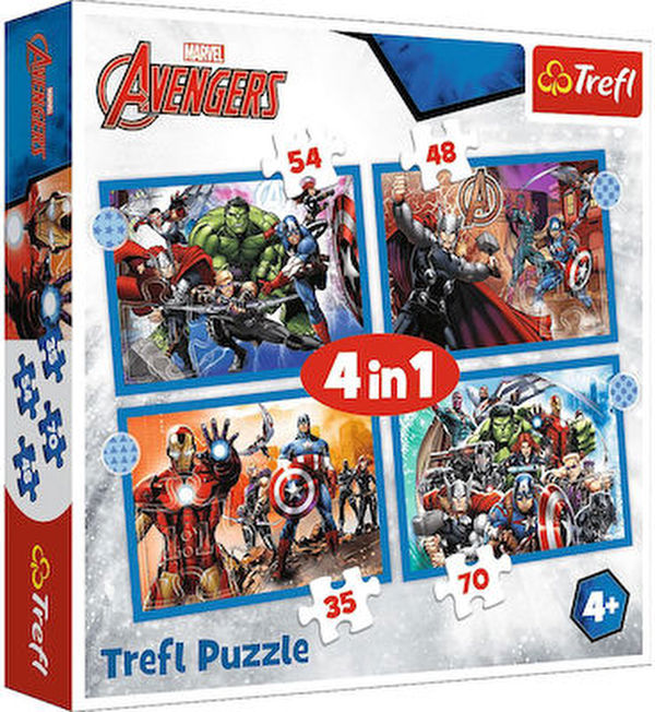 Trefl Puzzle 4in1 Avengers 